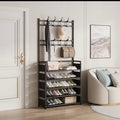 Multi-layer Door-mounted Shoe Hat Rack